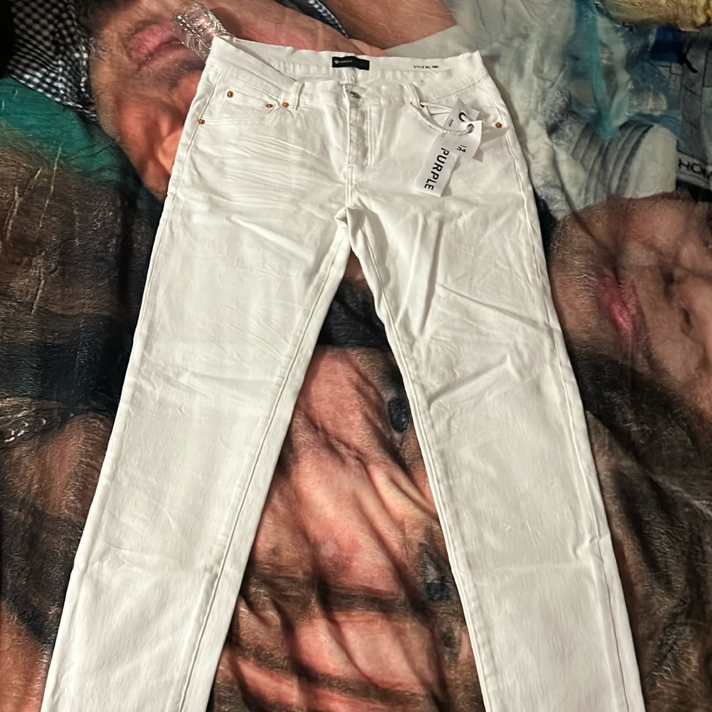 PURPLE BRAND JEANS NEW ALL WHITE